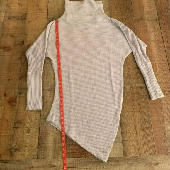 We the free womens asymmetrical waffle knit long sleeve mini dress -XS - Picture 3 of 8